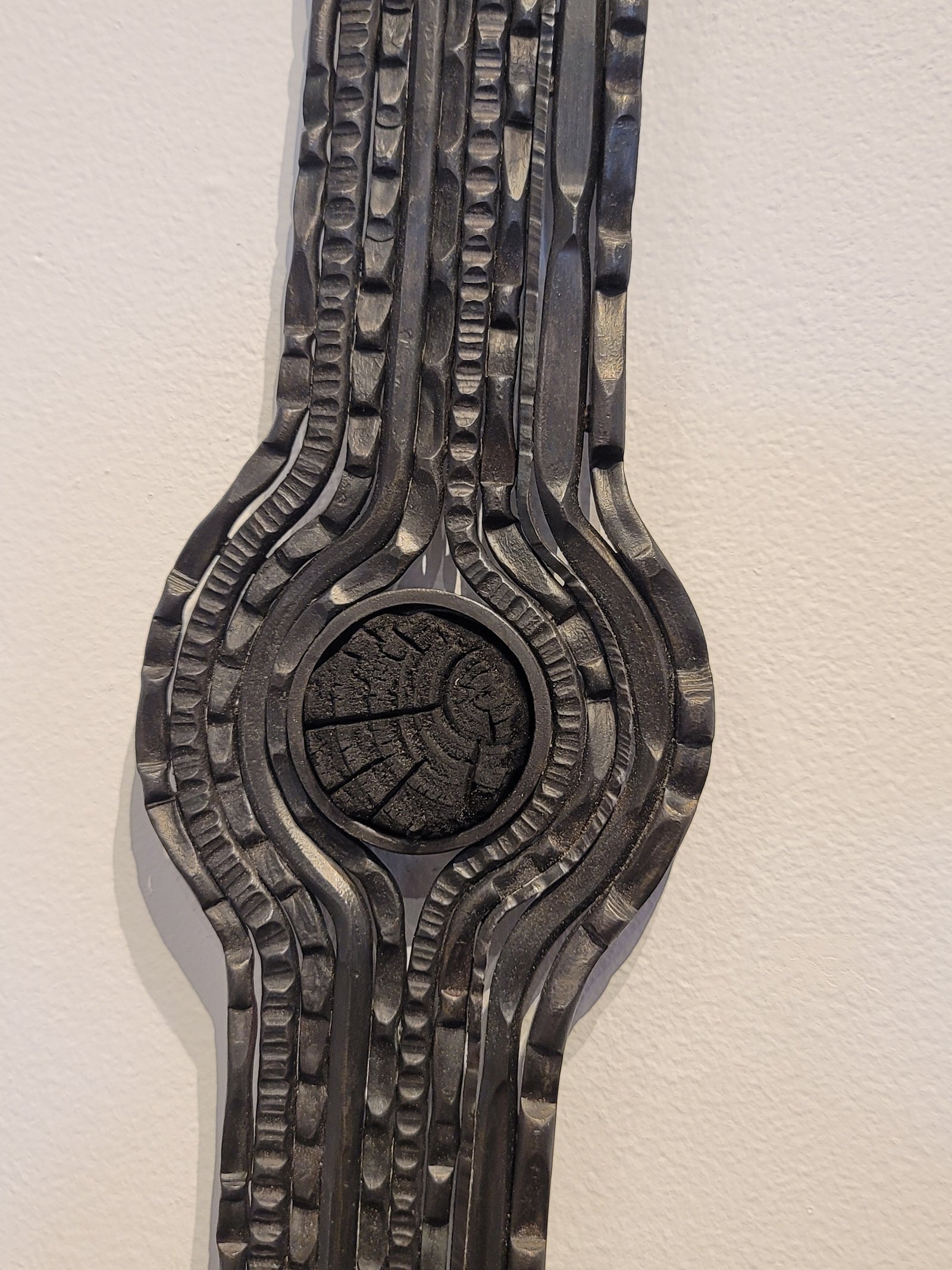 Carbon Record by Maria Cristalli — forged iron with charred carbon