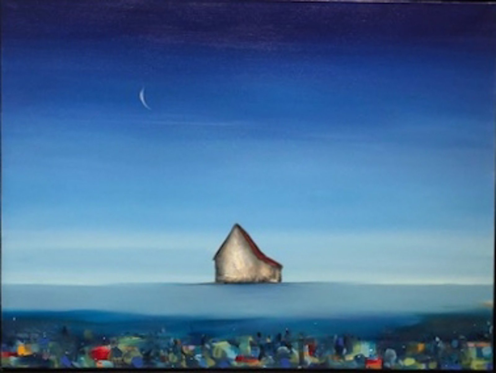 Happy Barn, NIght in Beautiful Fields by Marketa Sivek by Marketa Sivek